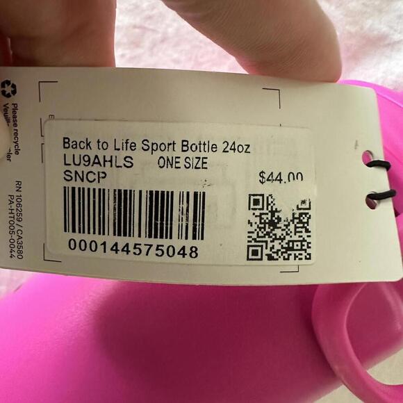 Lululemon Back to Life Sport Bottle 24oz *Logo, Sonic Pink - Picture 5 of 5